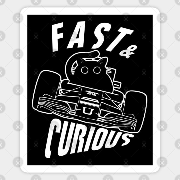 Funny Fast & Curious Car Driving Cat Magnet by TMBTM